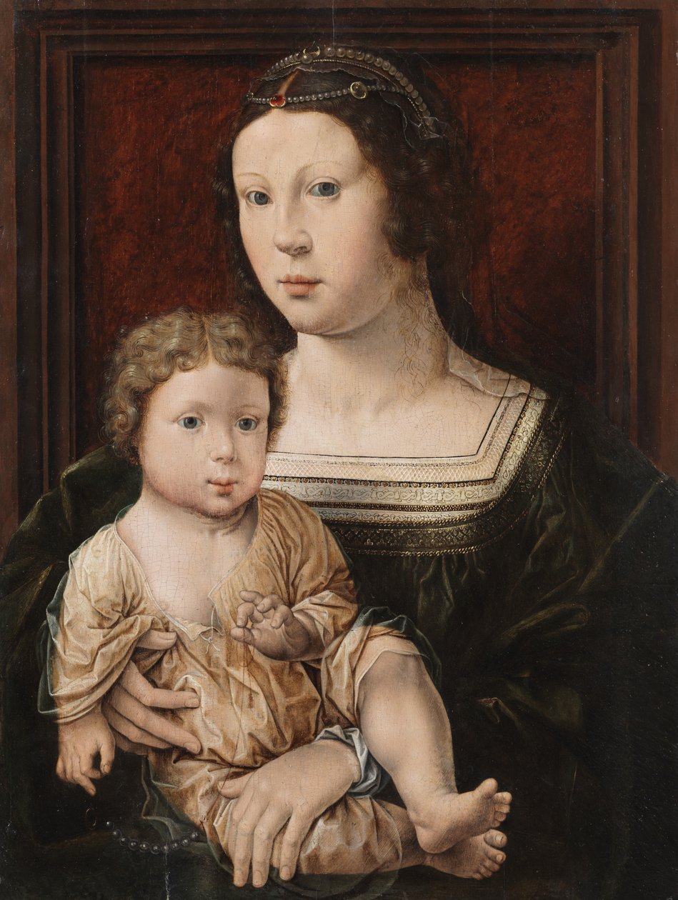 Dziewica z Dzieciątkiem (Anna von Bergen i jej Syn) 1521 autorstwa Jan Gossaert