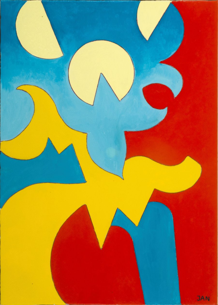 Niebiesko-Żółto-Czerwony, 2009 (olej na płótnie) autorstwa Jan Groneberg