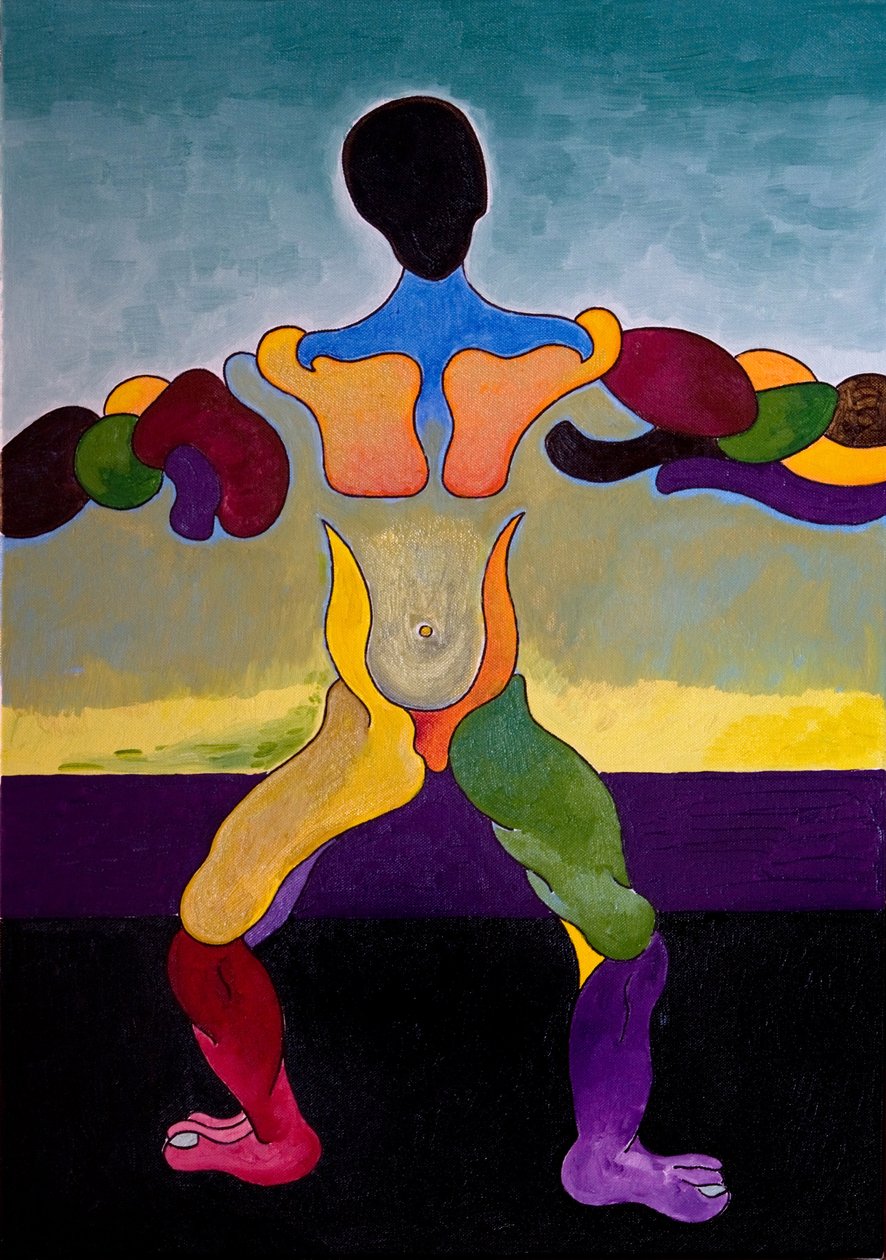 Ecce Homo: Odwieczny projekt udomowienia testosteronu, 2007 (olej na płótnie) autorstwa Jan Groneberg