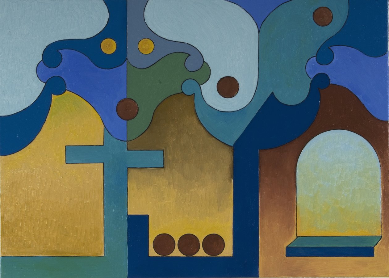 Zubożały arystokrata z maską, 2007 (olej na płótnie) autorstwa Jan Groneberg