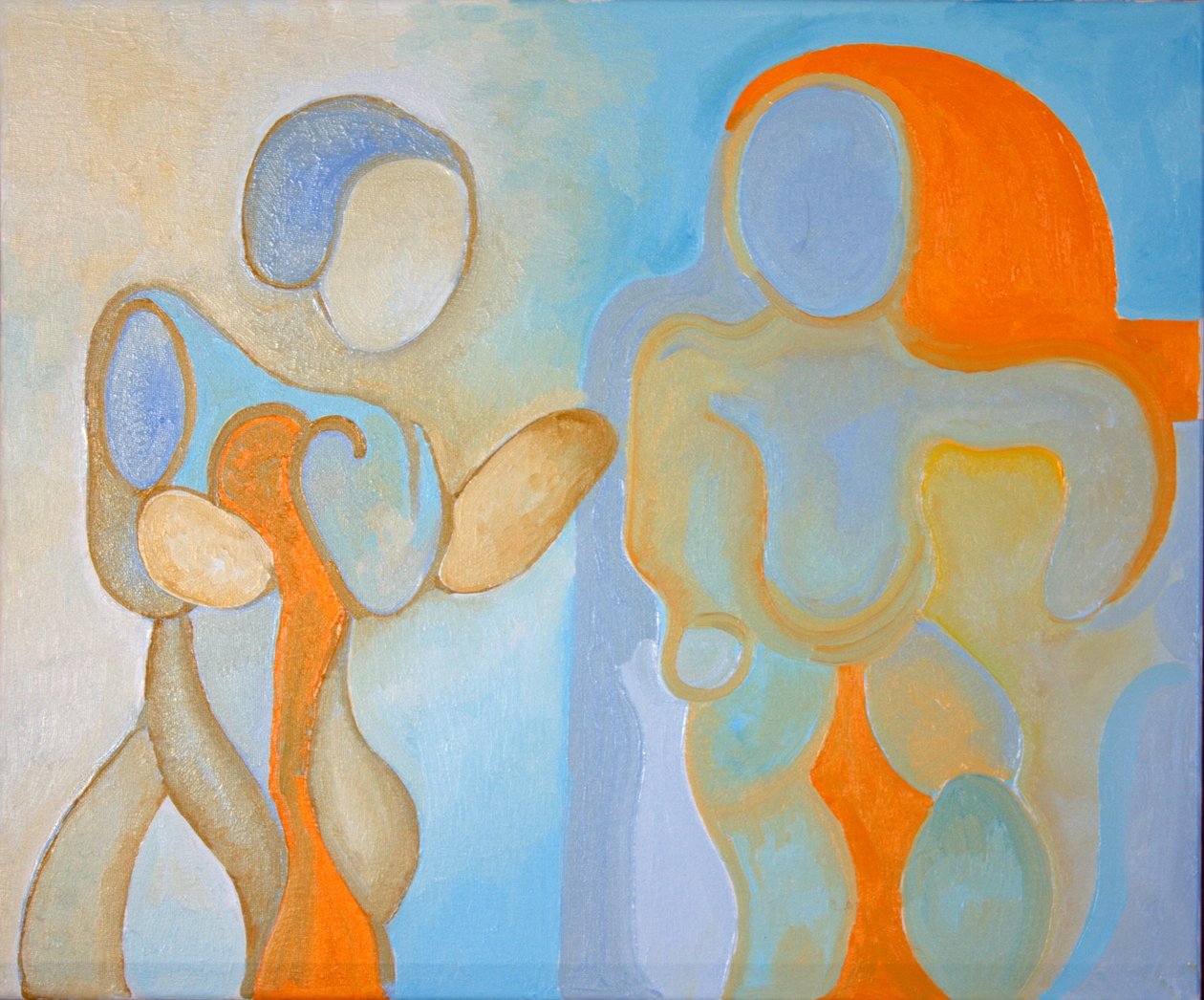 Mężczyzna i Kobieta nr 1, 2009 (olej na płótnie) autorstwa Jan Groneberg
