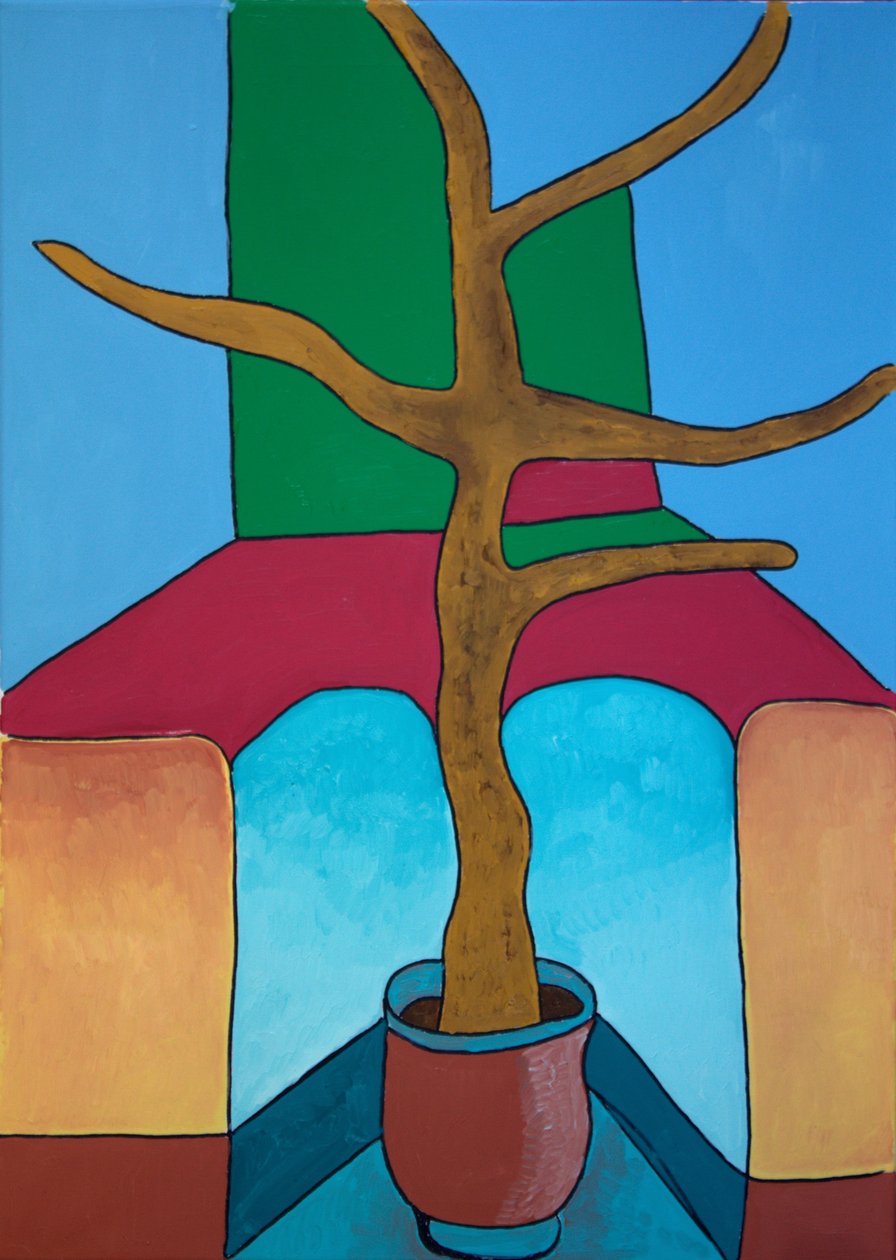 Bonsai nie podlewane, 2009 (olej na płótnie) autorstwa Jan Groneberg
