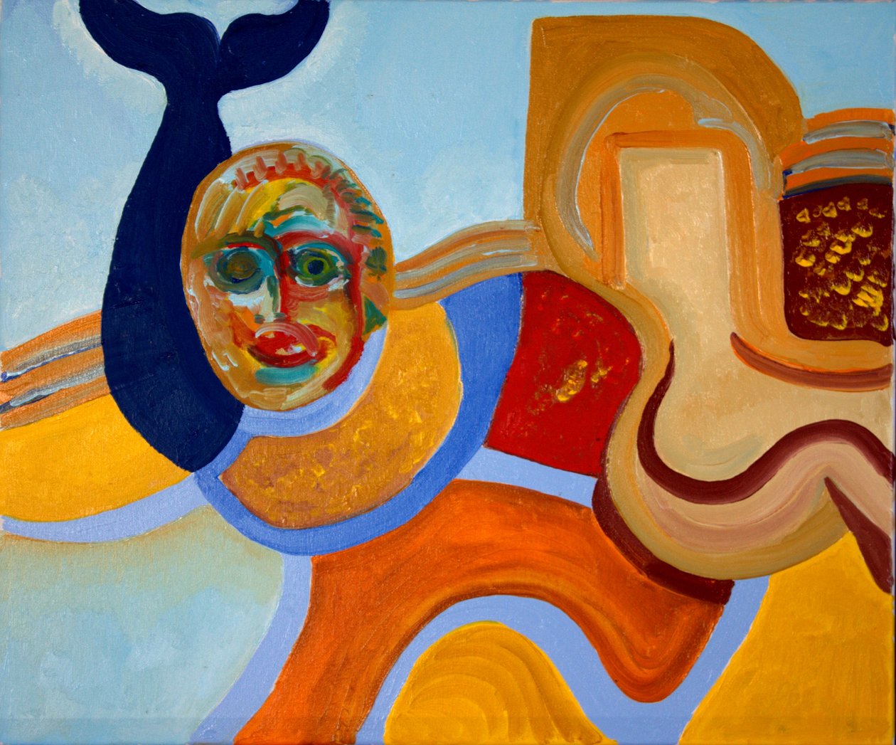 Zabójca delfina, 2009 (olej na płótnie) autorstwa Jan Groneberg