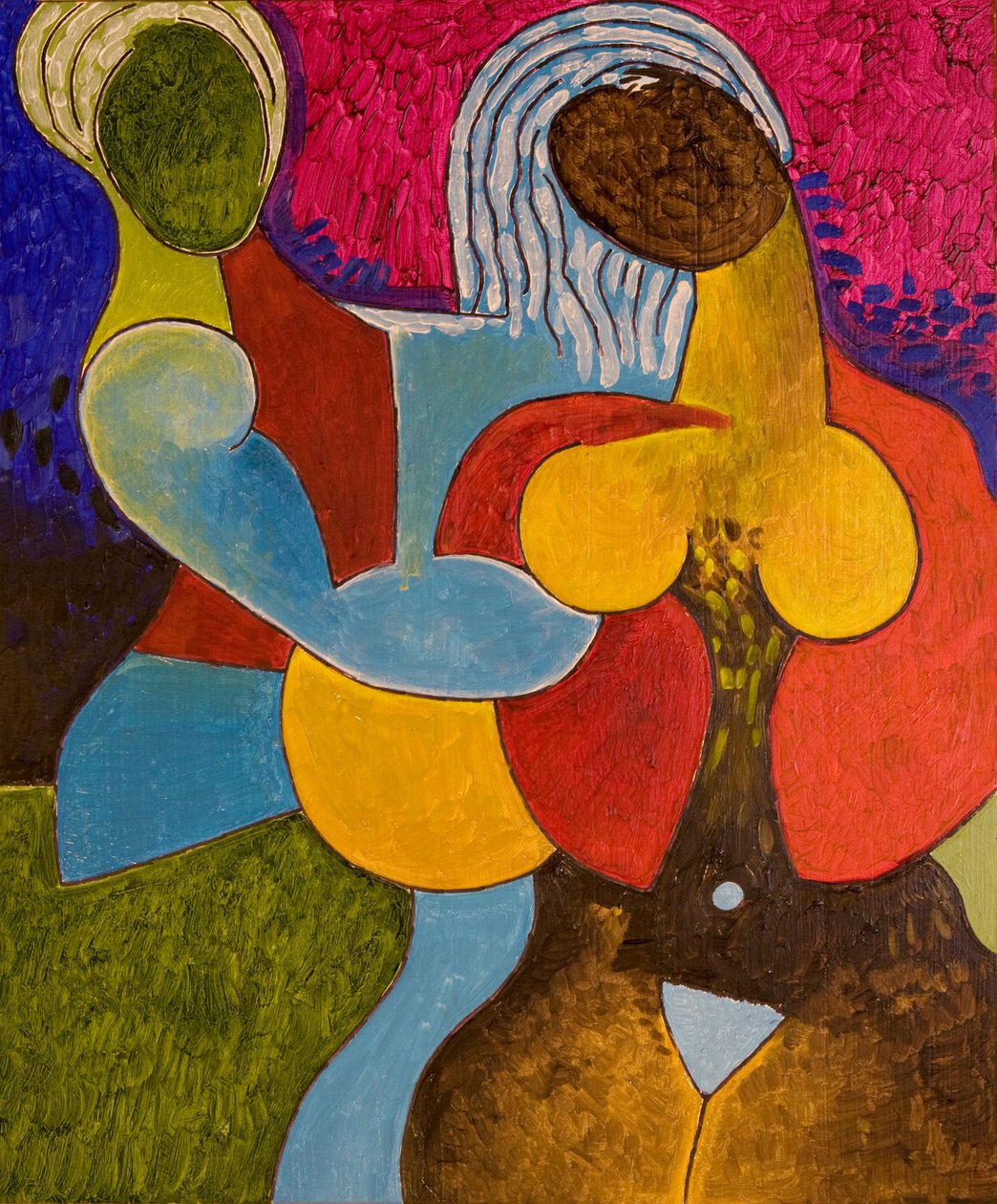 Kochanek to zimna ryba, 2007 (olej na drewnie) autorstwa Jan Groneberg
