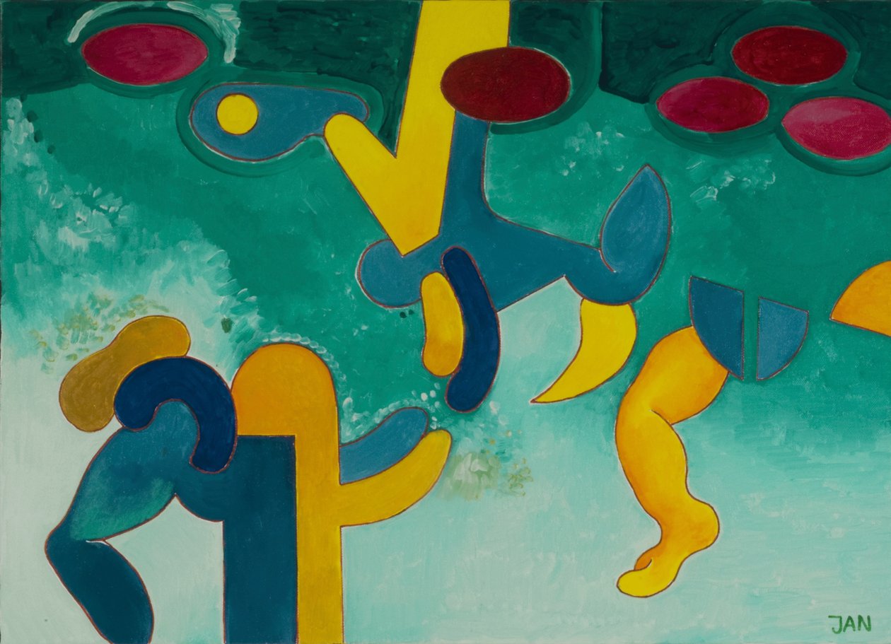 Pod wodą, 2009 (olej na płótnie) autorstwa Jan Groneberg