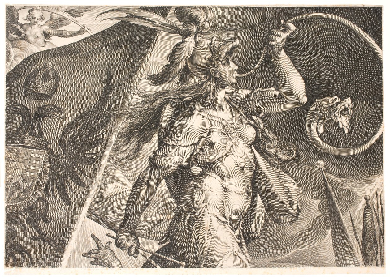 Bellona pomaga armii cesarza w zwycięstwie nad Turkami autorstwa Jan Harmensz. Muller