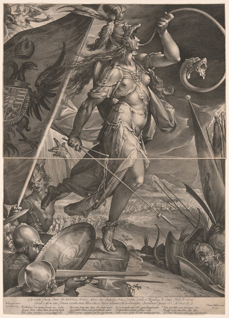 Bellona na czele armii imperialnych autorstwa Jan Harmensz. Muller