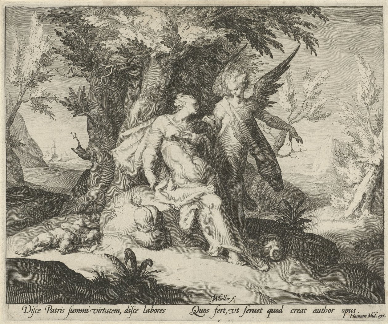 Hagar i Ismael na pustyni autorstwa Jan Harmensz. Muller