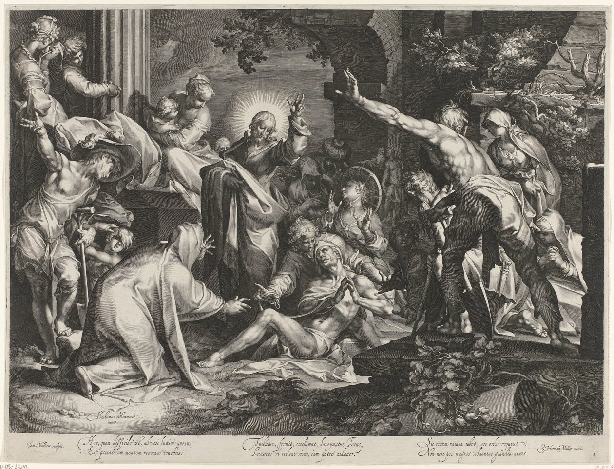 Wskrzeszenie Łazarza autorstwa Jan Harmensz. Muller