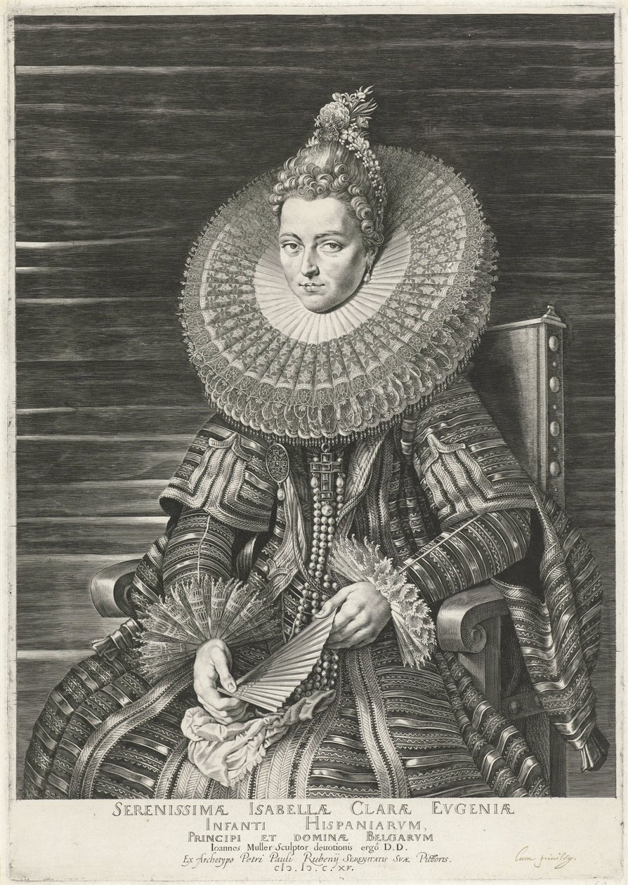 Portret Izabeli Clary Eugenii, Infante z Hiszpanii autorstwa Jan Harmensz. Muller