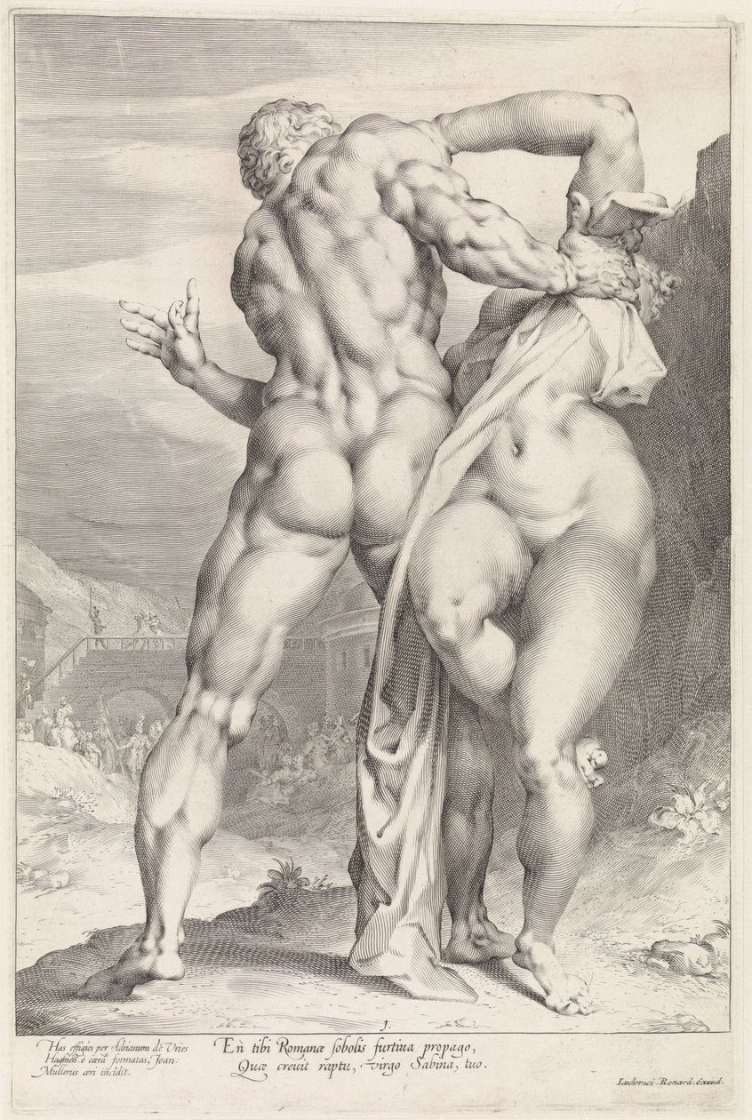 Napad Sabinki, widok z tyłu Napad Sabine Woman (tytuł serialu) autorstwa Jan Harmensz. Muller