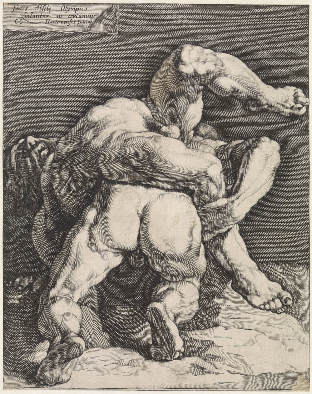 Dwóch zapaśników autorstwa Jan Harmensz. Muller