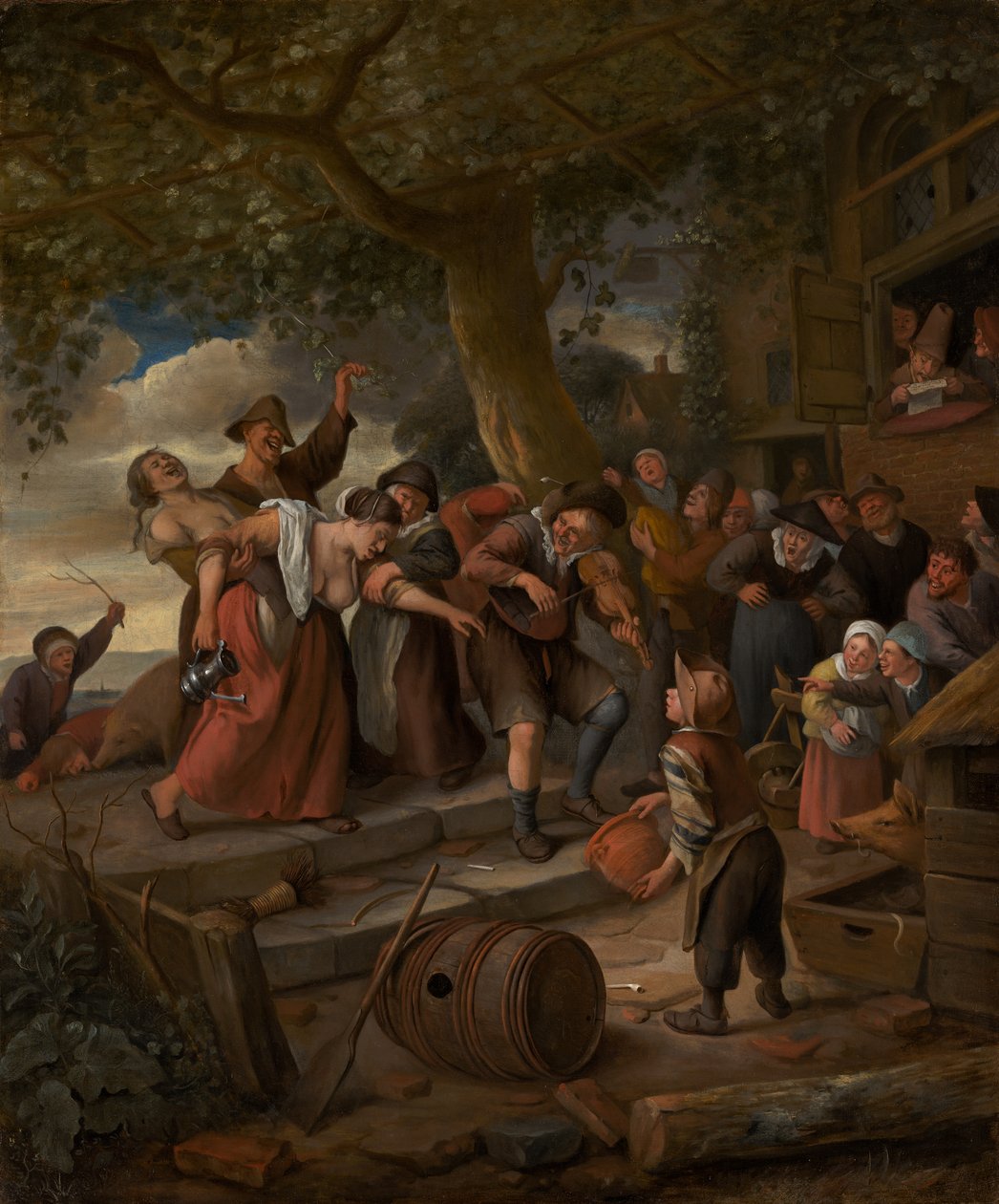 Świnia należy do chlewni, ok. 1673-5 autorstwa Jan Havicksz. Steen