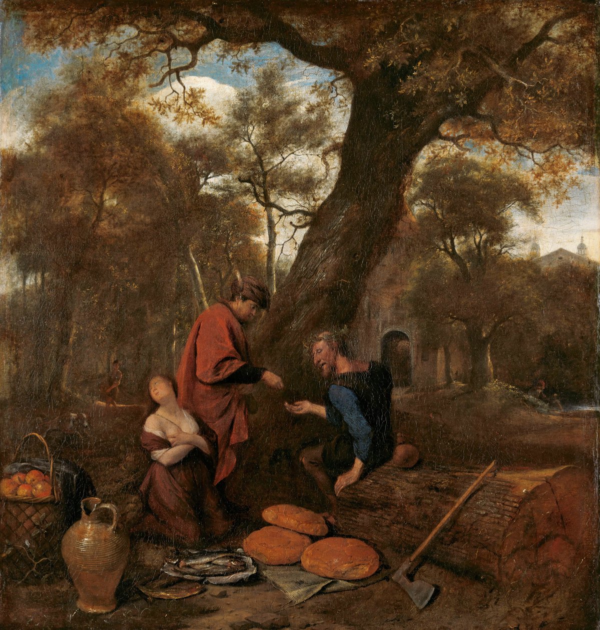 Erysichthon sprzedaje swoją córkę Mestrę autorstwa Jan Havicksz. Steen