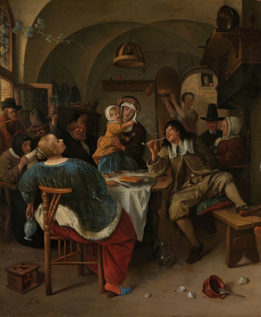 Scena rodzinna autorstwa Jan Havicksz. Steen