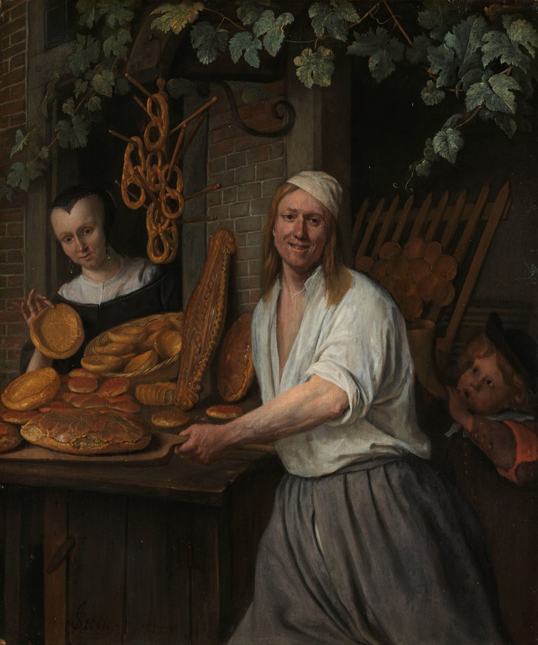 Baker Arent Oostwaard i jego żona, Catharina Keizerswaard Piekarz z Leiden Arent Oostwaard i jego żona Catharina Keizerswaard autorstwa Jan Havicksz. Steen