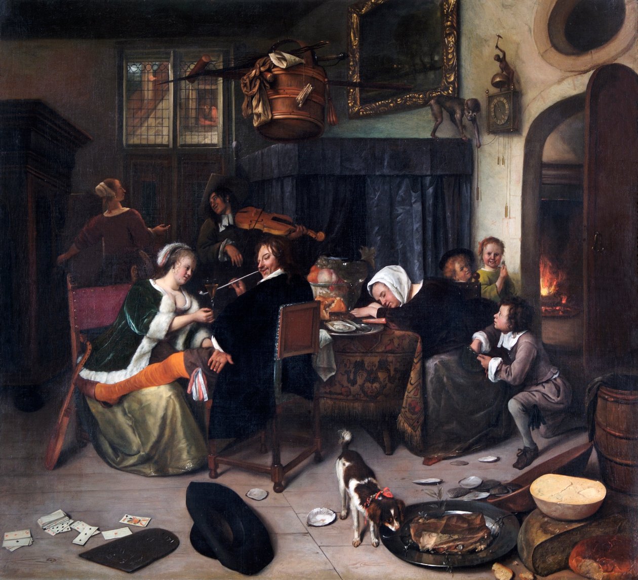 Rozwiązłe gospodarstwo domowe autorstwa Jan Havicksz. Steen