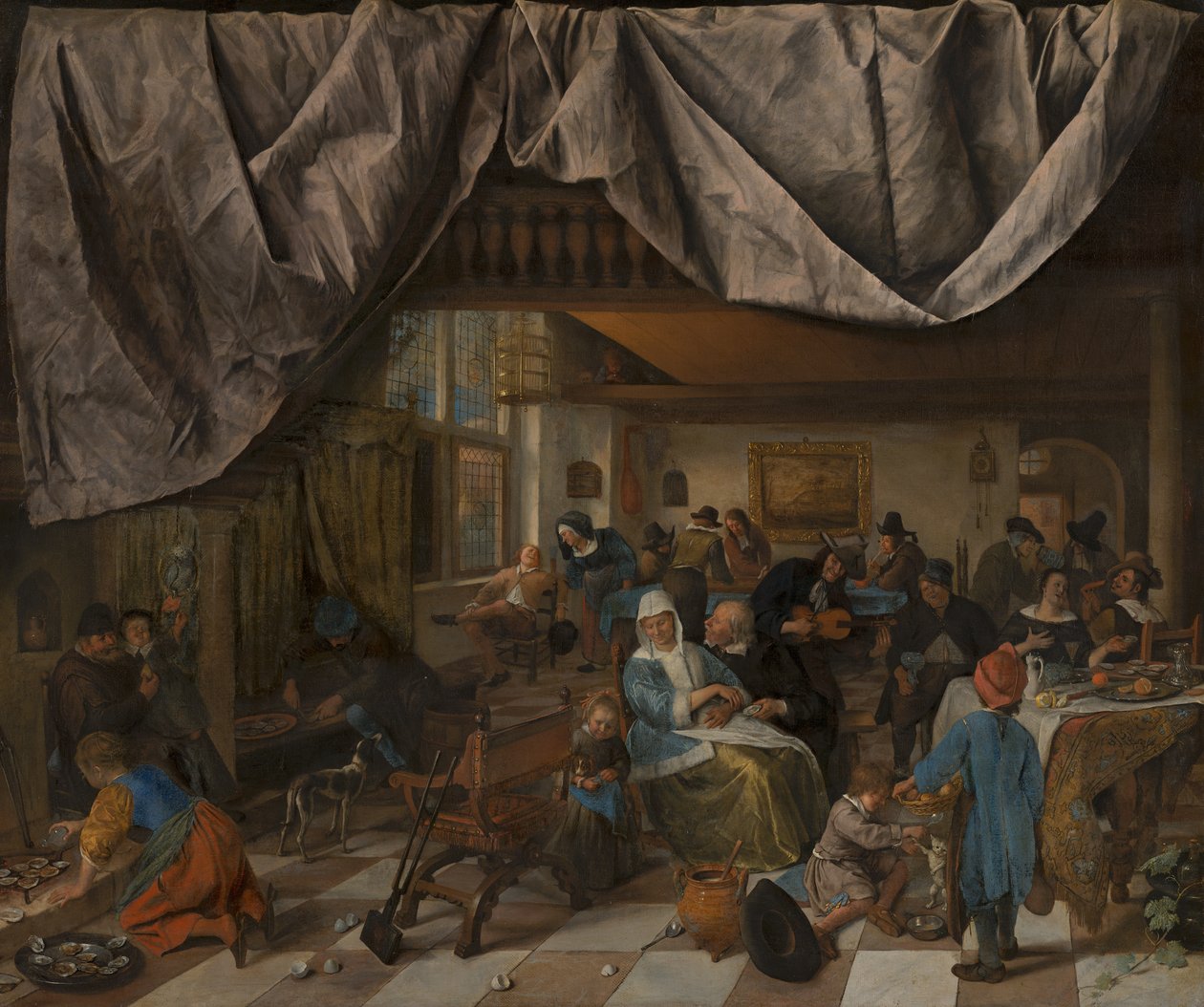 Życie człowieka, c. 1665 autorstwa Jan Havicksz. Steen