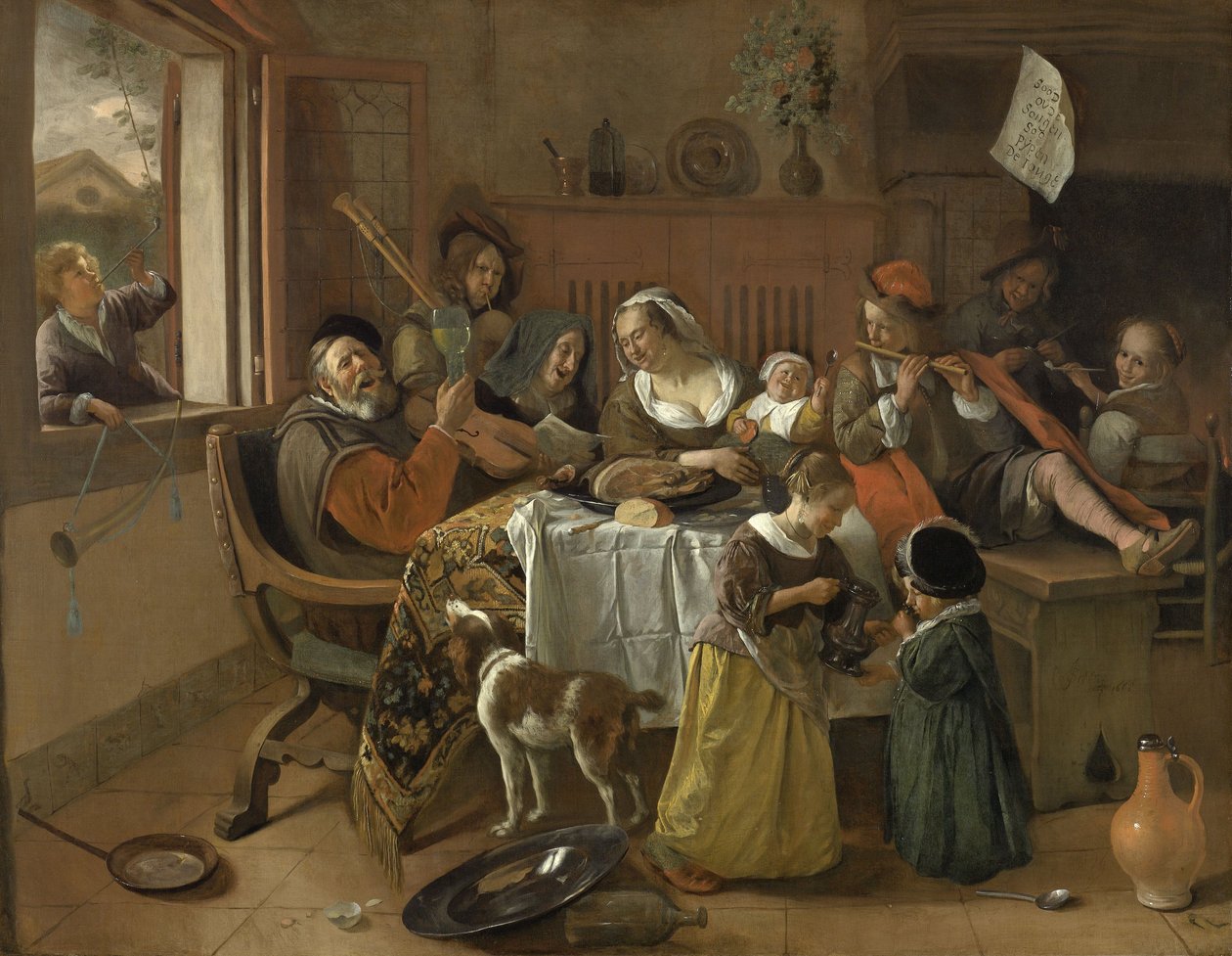Wesoła rodzina autorstwa Jan Havicksz. Steen