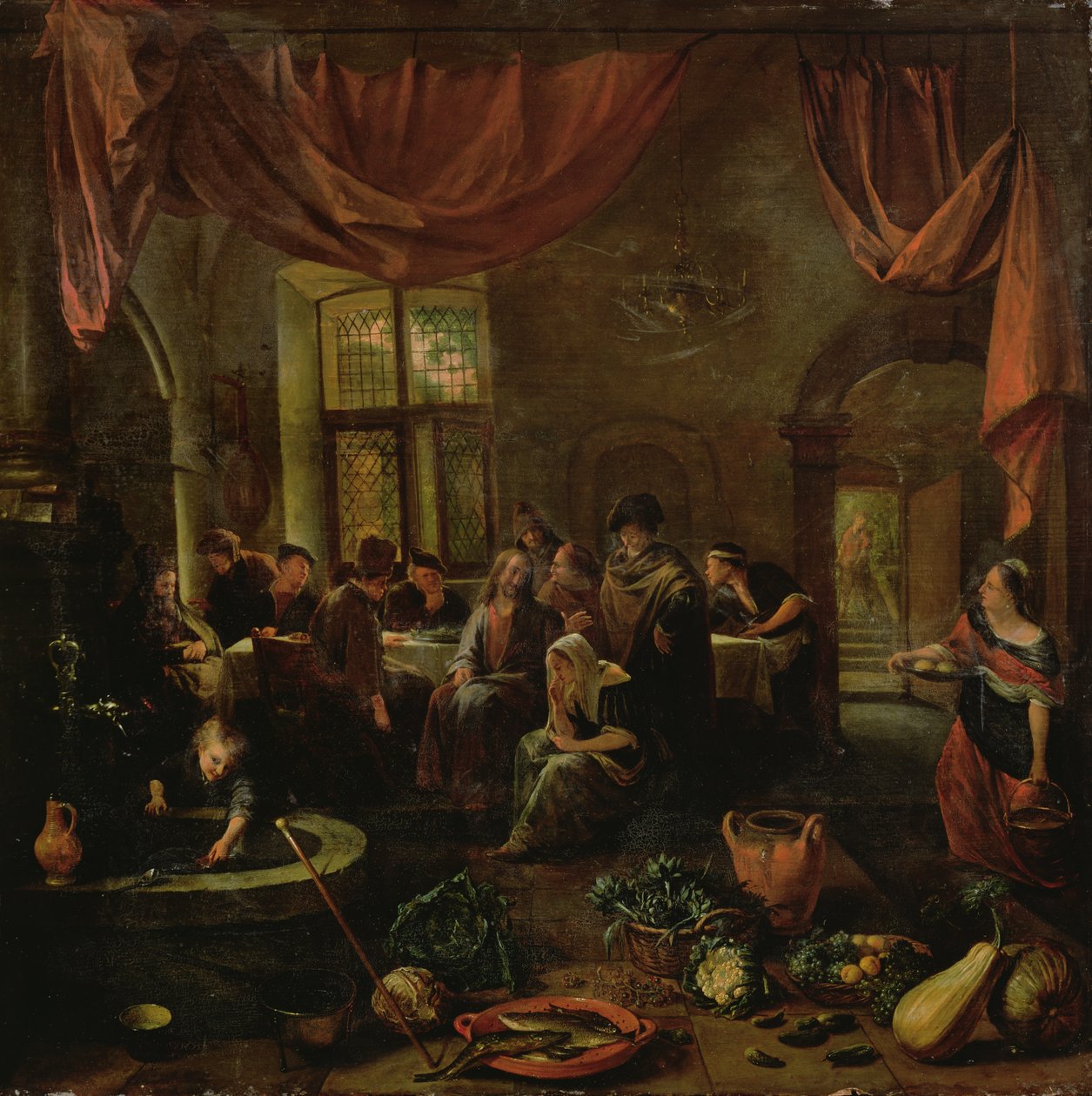 Chrystus w Domu Marty i Marii, ok. 1655 autorstwa Jan Havickszoon Steen