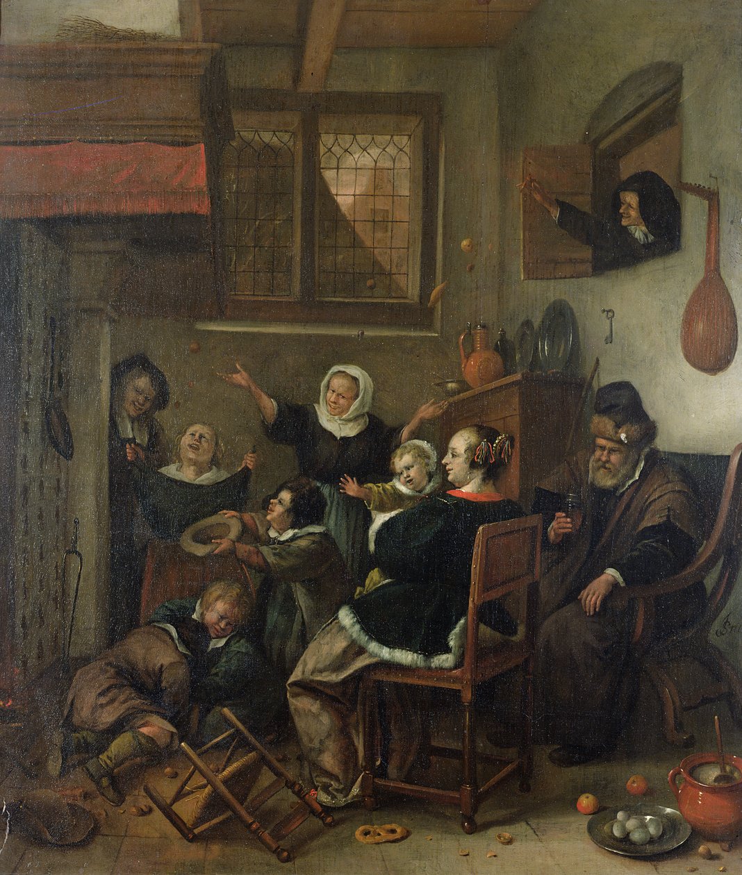Scena we wnętrzu, ok. 1660-70 autorstwa Jan Havickszoon Steen