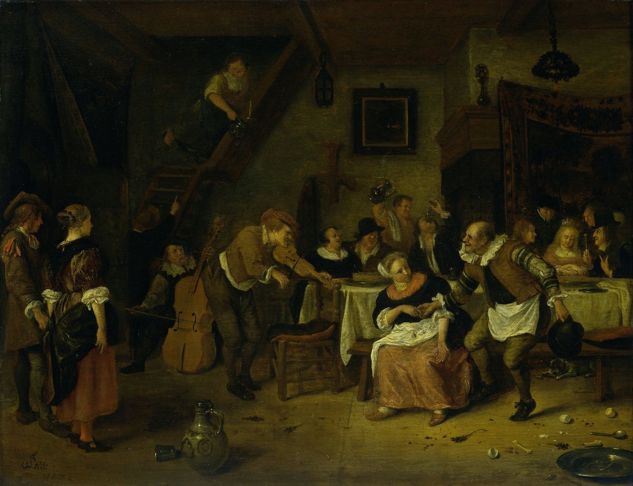 Ślub chłopski, 1672 autorstwa Jan Havickszoon Steen