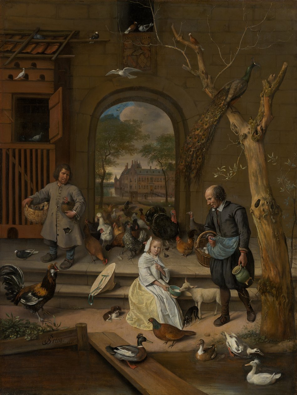 Portret Jacoby Marii van Wassenaera (1654-1683), znany jako Drobiarnia, 1660 autorstwa Jan Havickszoon Steen