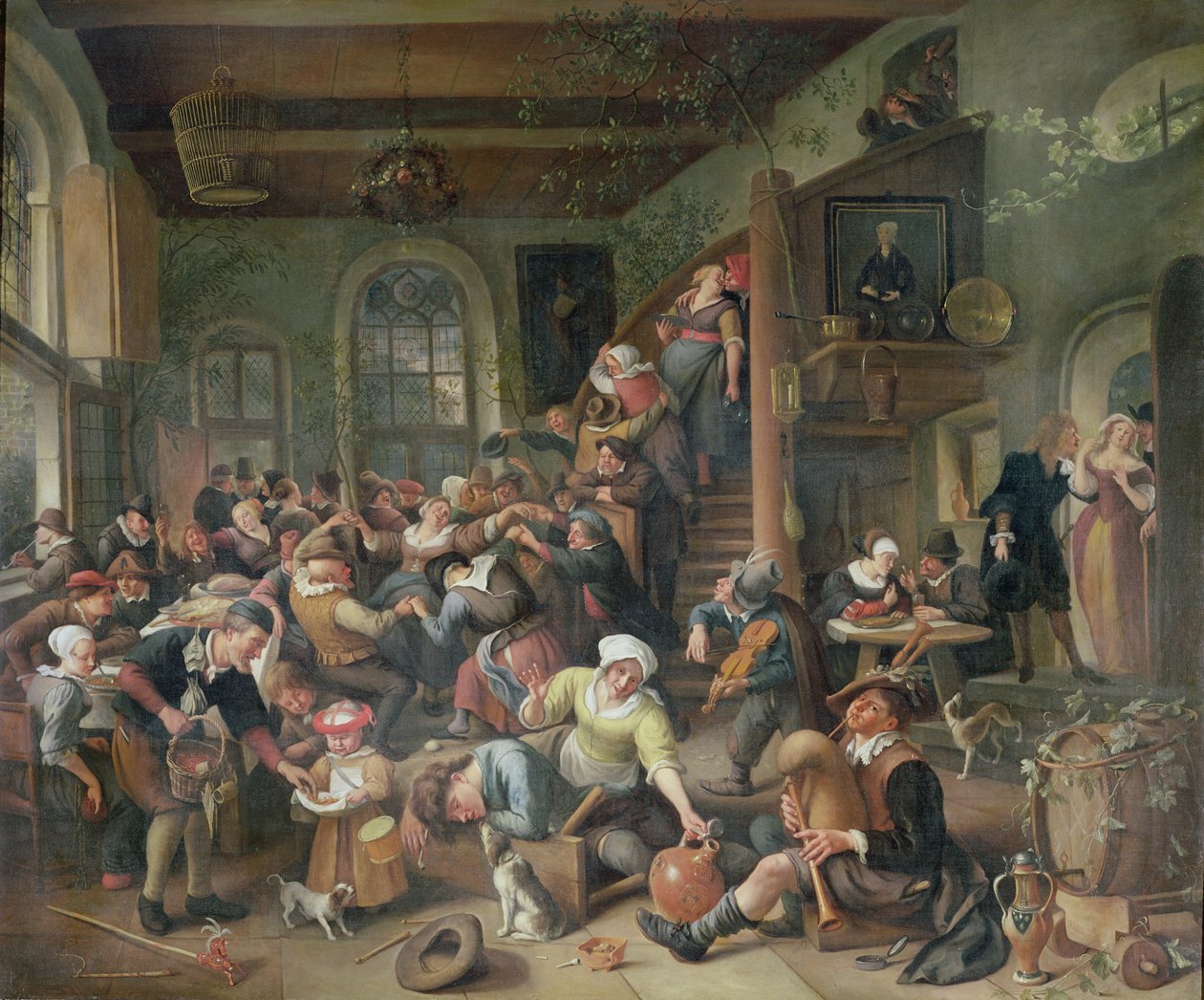 Taniec jajek autorstwa Jan Havickszoon Steen