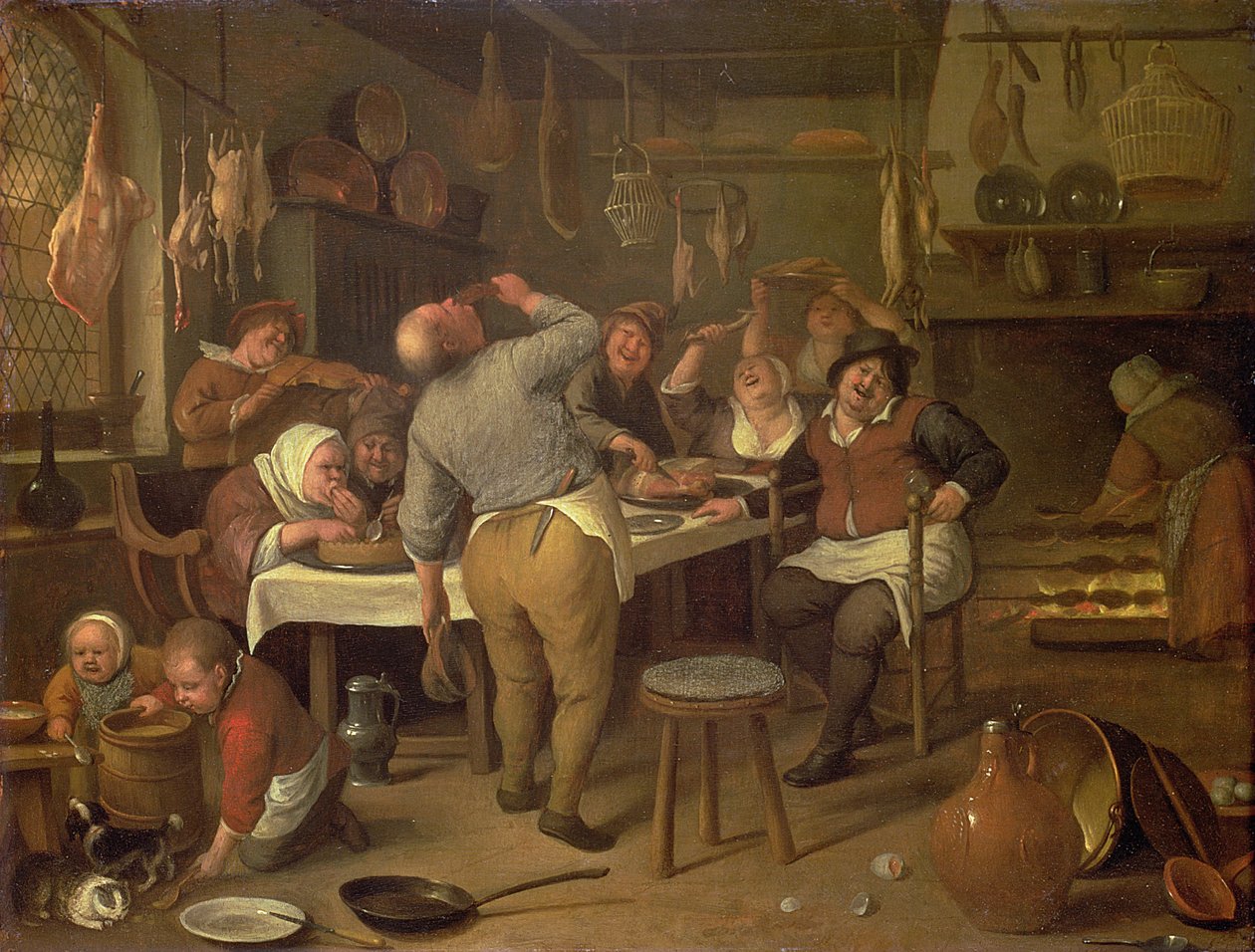 Gruba kuchnia autorstwa Jan Havickszoon Steen