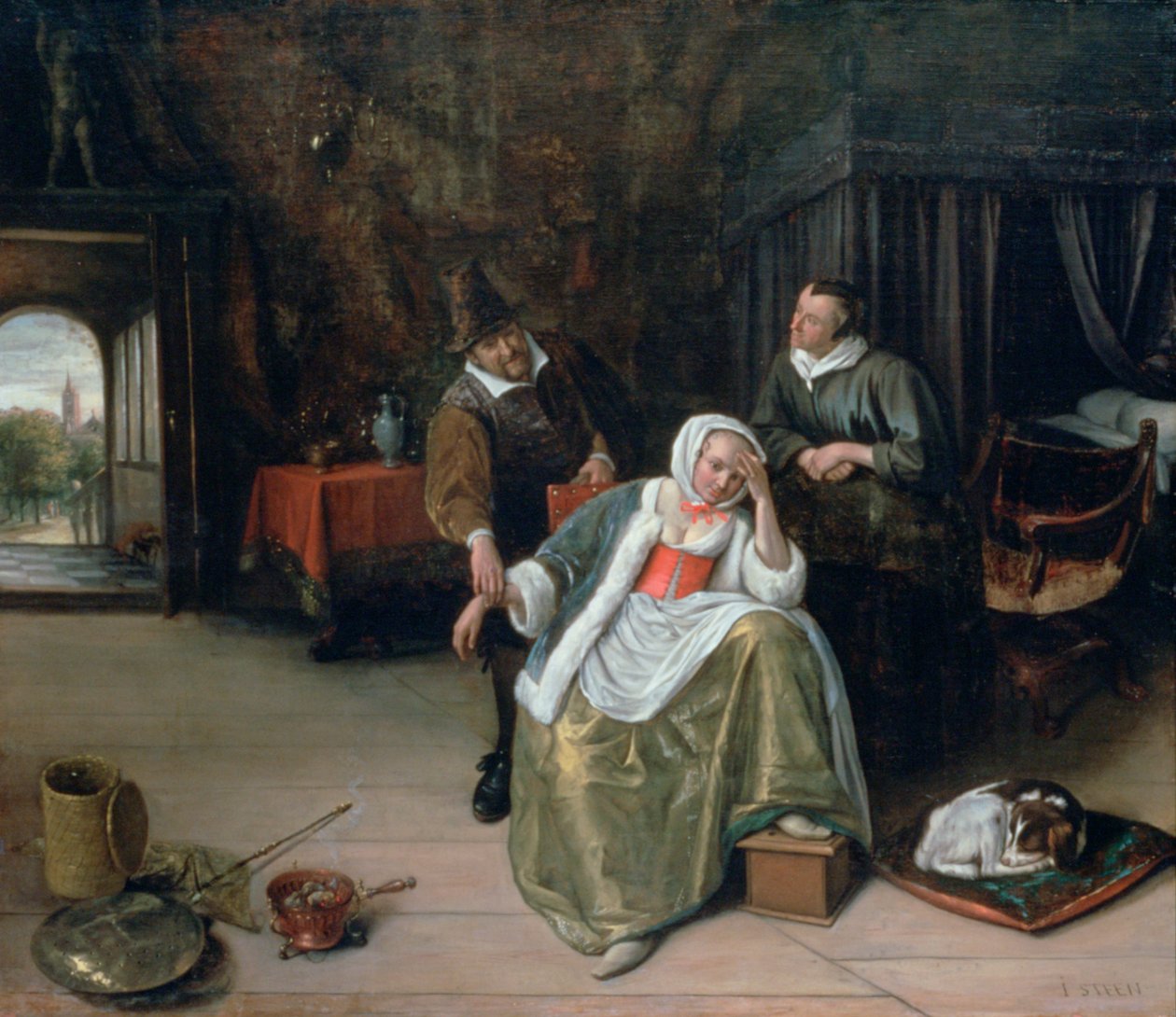 Zakochana Panna, c1660 autorstwa Jan Havickszoon Steen