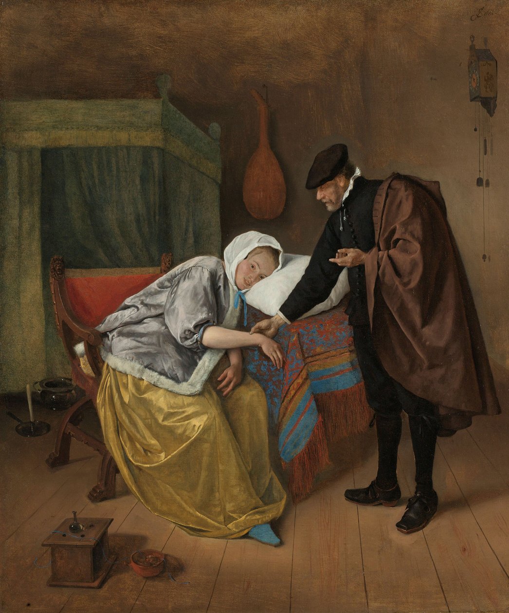 Chora kobieta, c. 1663-66 autorstwa Jan Havickszoon Steen