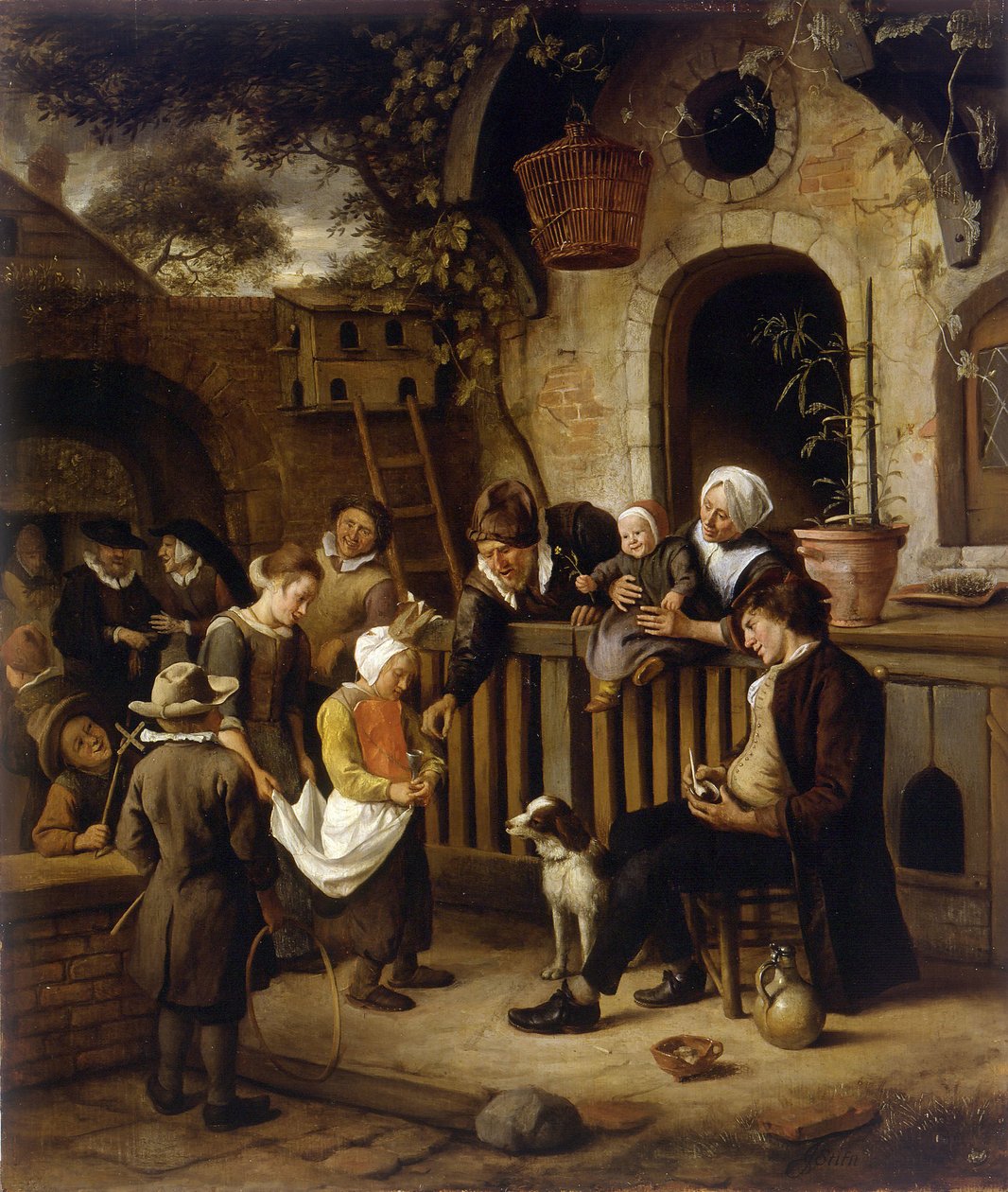 Mały zbieracz jałmużny autorstwa Jan Havickszoon Steen