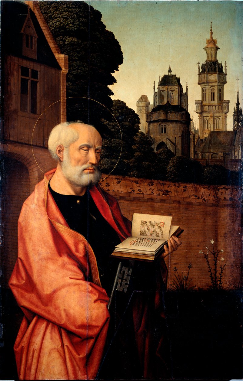 Saint-Pierre Detal. Obraz na drewnie Jana Provosta (ok. 1465-1529) wym. 140x90 cm Geny, Galleria di Palazzo Bianco autorstwa Jan II Provost