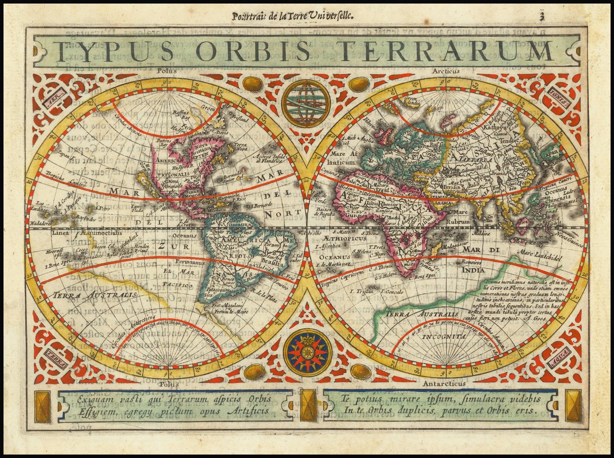 1628 Typus Orbis Terrarum autorstwa Jan Janssonius