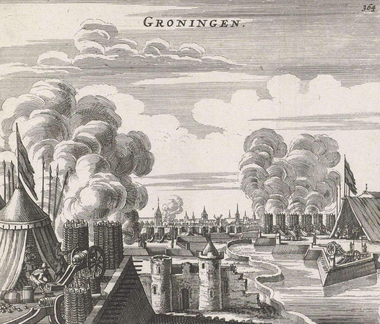 Oblężenie Groningen - Oblężenie Groningen (1594) autorstwa Jan Janssonius