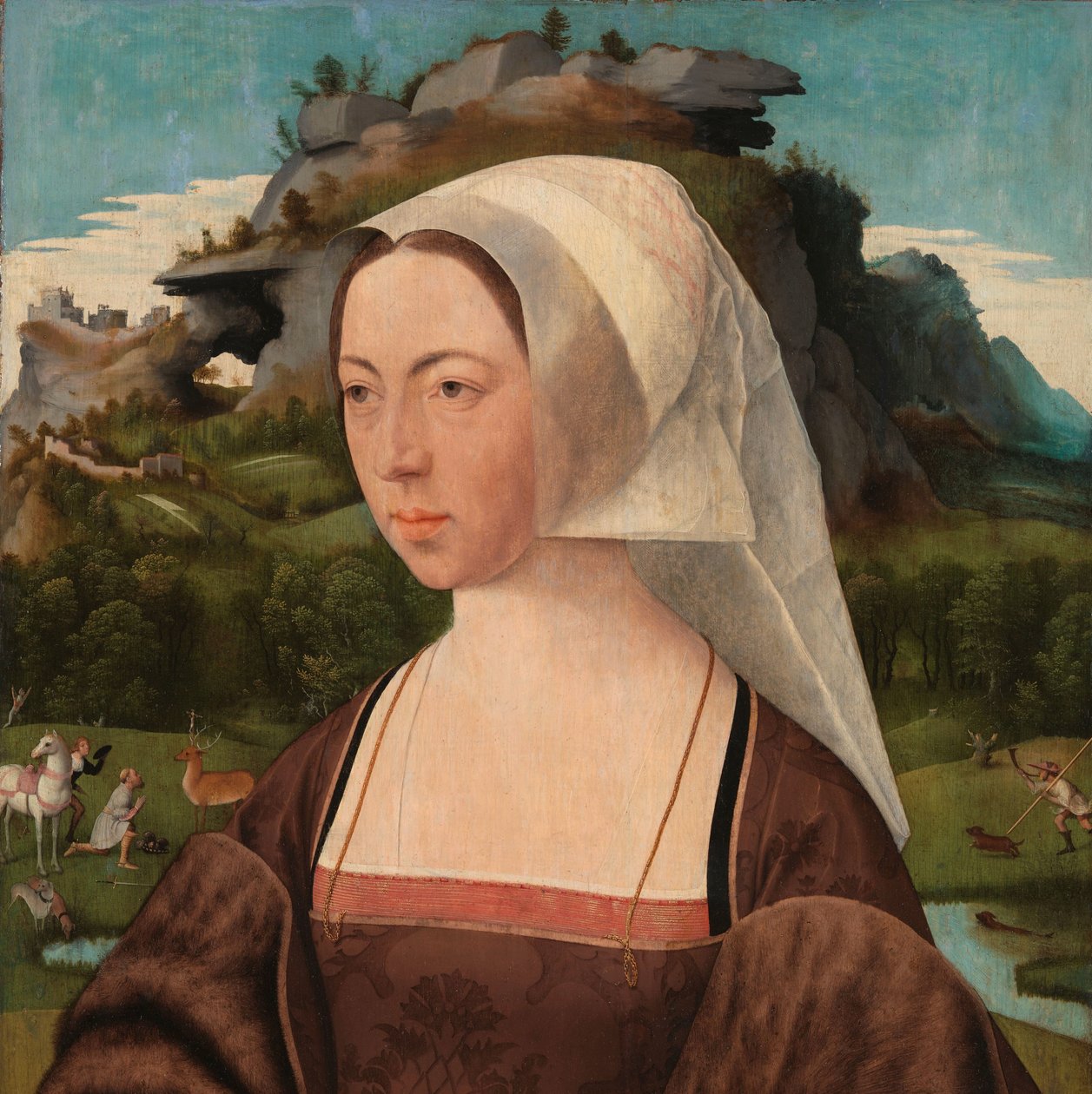 Portret nieznanej kobiety Portret kobiety autorstwa Jan Jansz Mostaert