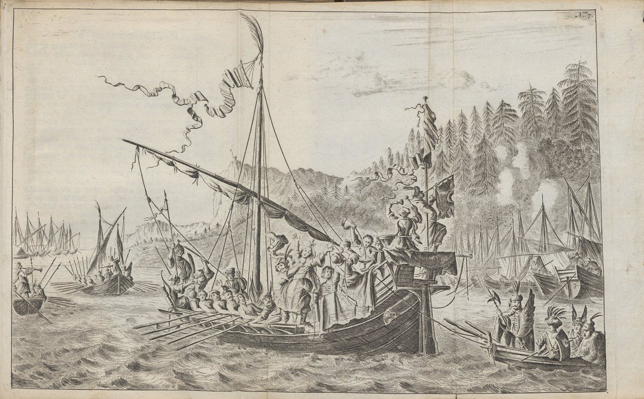 Stenka Razin Od: Trzy niezwykłe podróże, 1675 autorstwa Jan Jansz. Struys