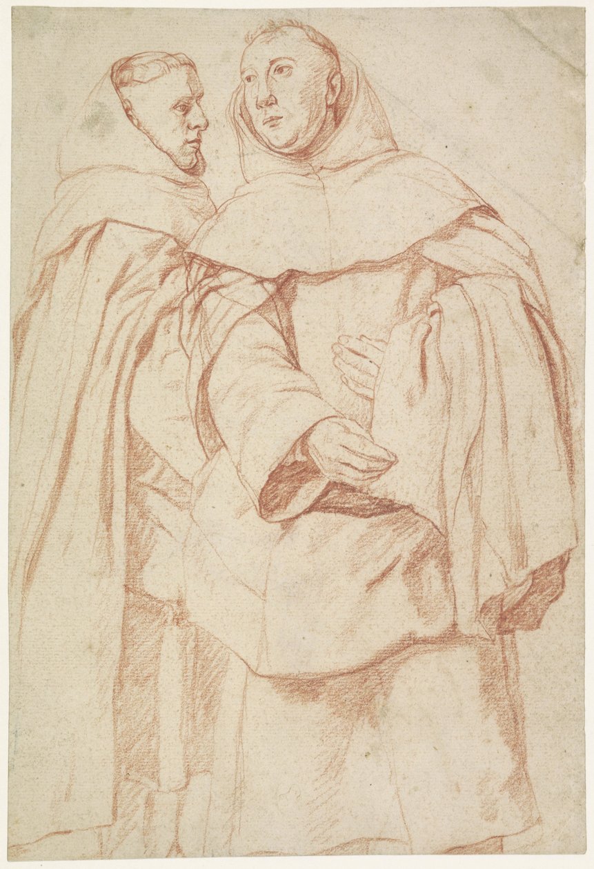 Dwóch stojących mnichów autorstwa Jan Josef Horemans (I)