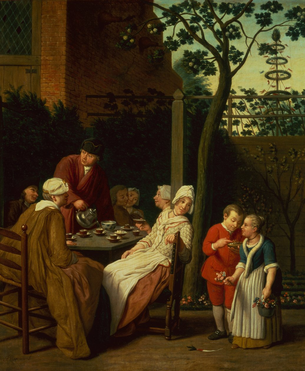 Cztery pory roku, wiosna (olej na płótnie) autorstwa Jan Josef the Elder Horemans