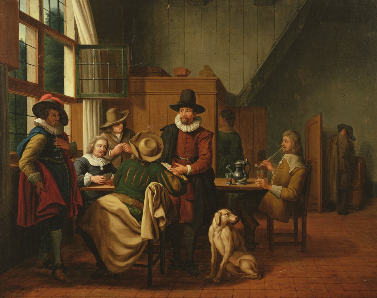 Wnętrze tawerny autorstwa Jan Josef the Elder Horemans