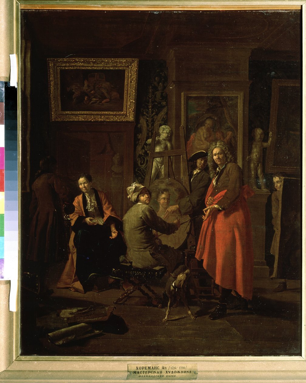 ""Pracownia malarska"" (Pracownia malarska) Obraz Jana Josepha Horemansa Starszego (1682-1759) 1725-1730 Muzeum Puszkina Moskwa autorstwa Jan Josef the Elder Horemans