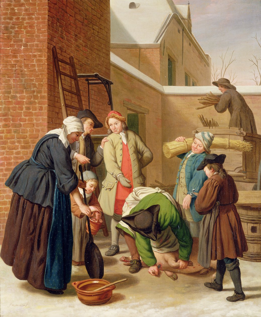Cztery pory roku, zima (olej na płótnie) autorstwa Jan Josef the Elder Horemans