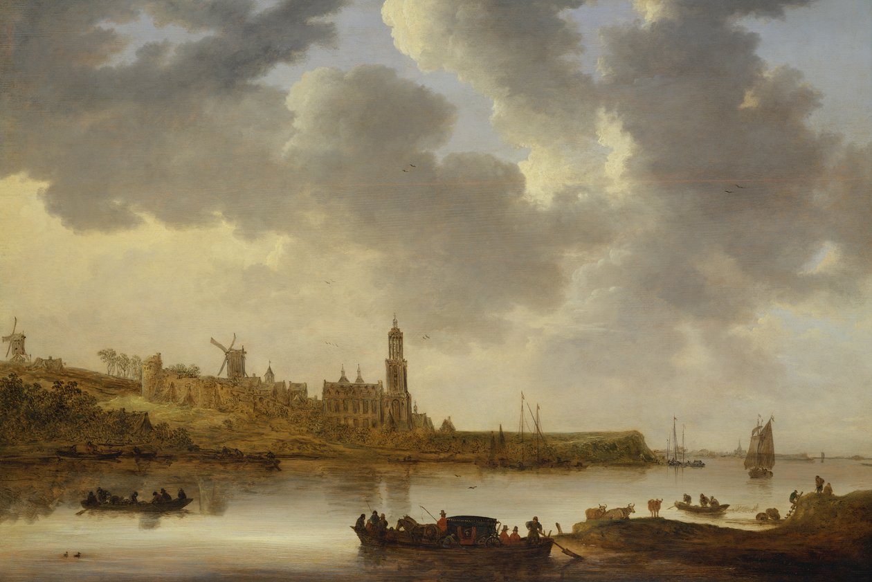 Widok na Ren w Rhenen autorstwa Jan Josephsz van Goyen