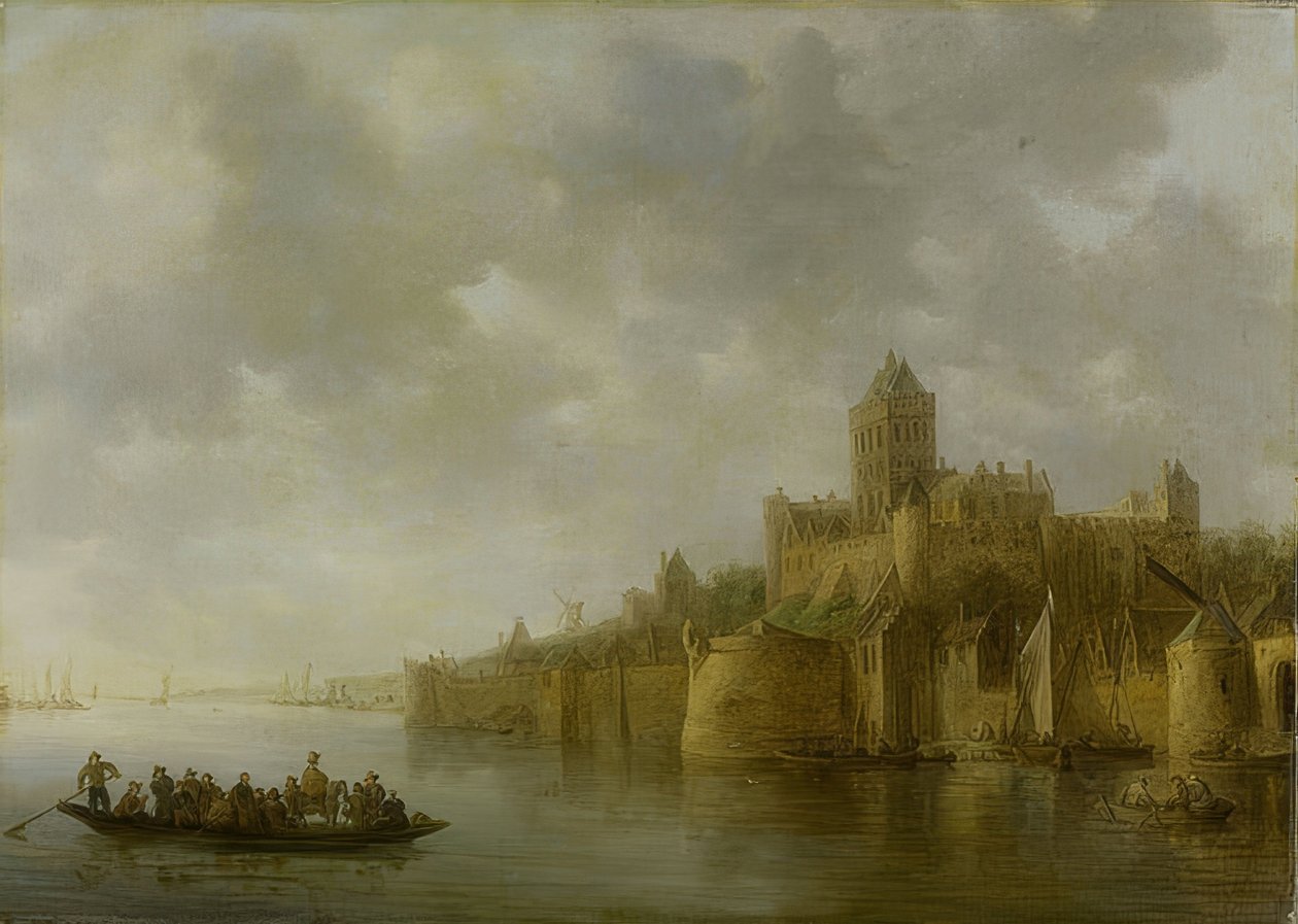 Der Valkhof w Nijmegen. 1641 autorstwa Jan Josephsz van Goyen