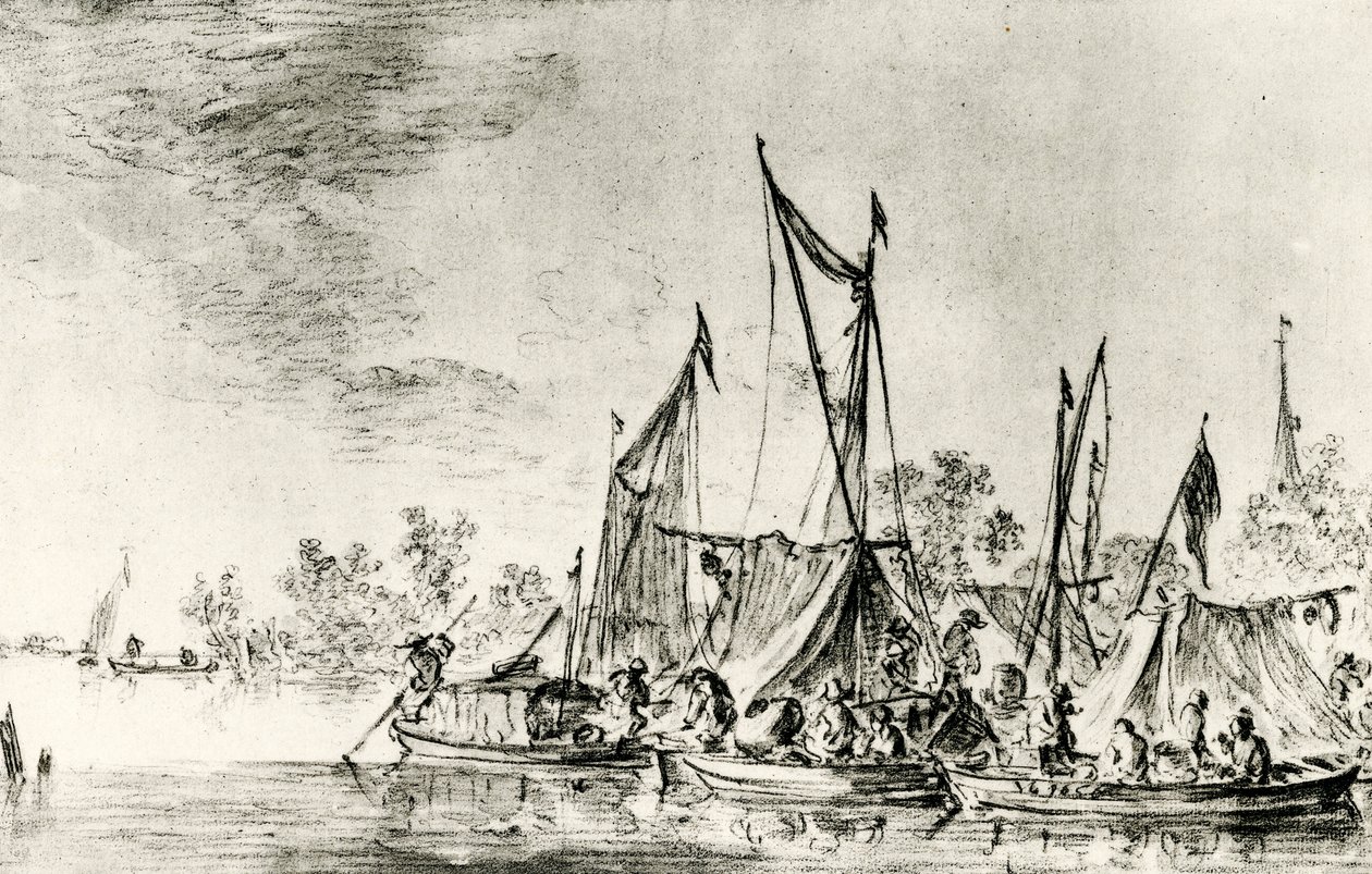 Holenderski krajobraz kanału autorstwa Jan Josephsz van Goyen