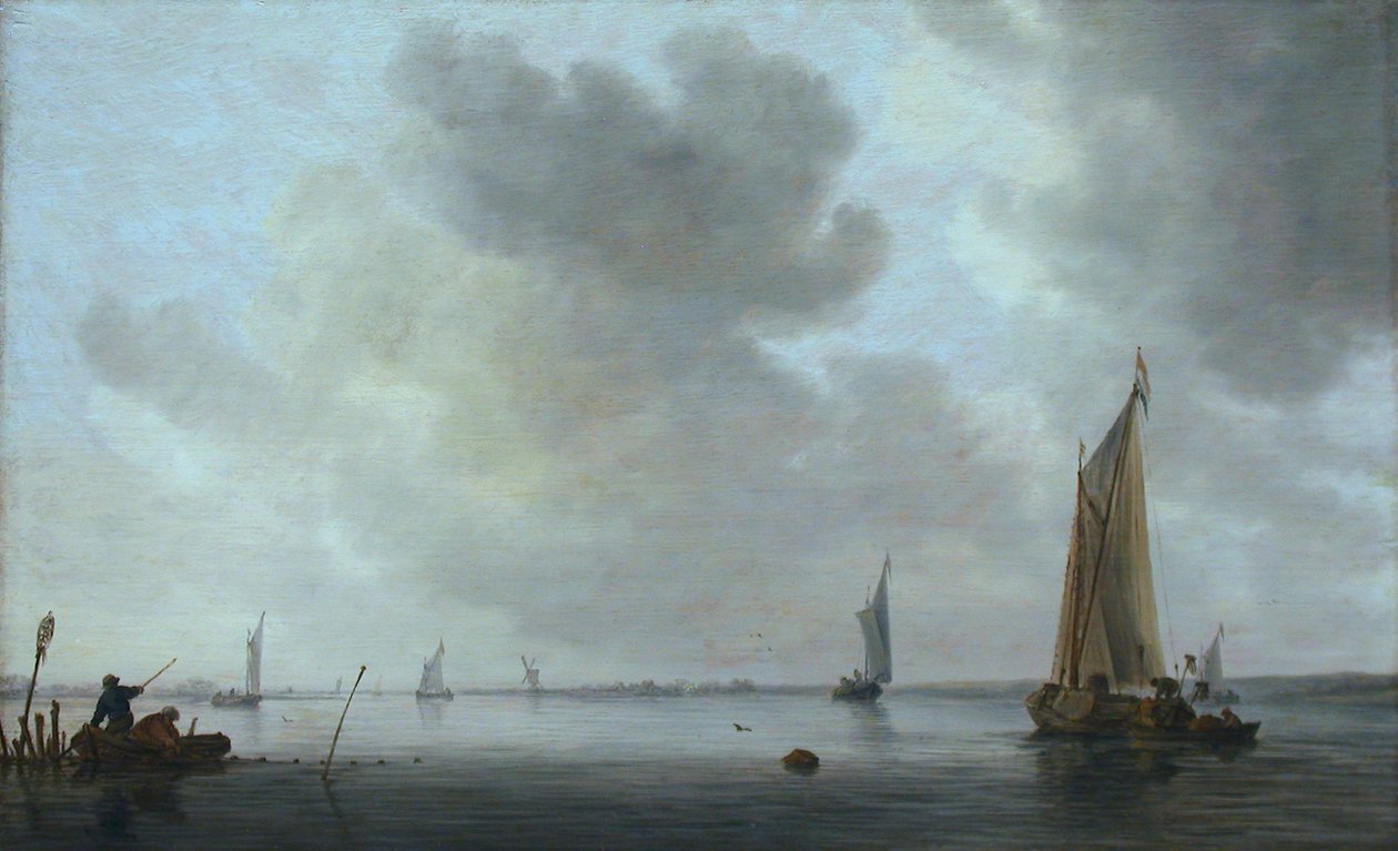 Łodzie rybackie u ujścia rzeki autorstwa Jan Josephsz van Goyen