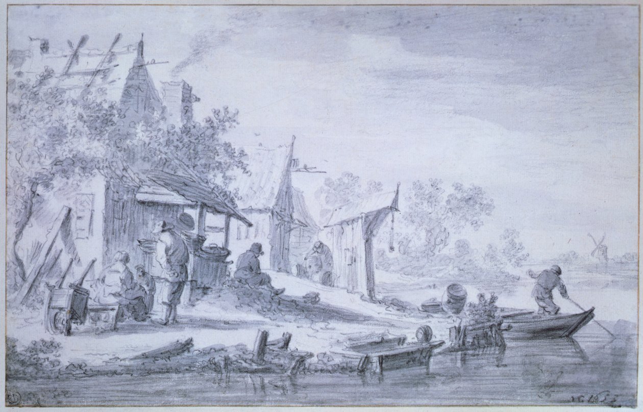 Wioska rybacka autorstwa Jan Josephsz van Goyen