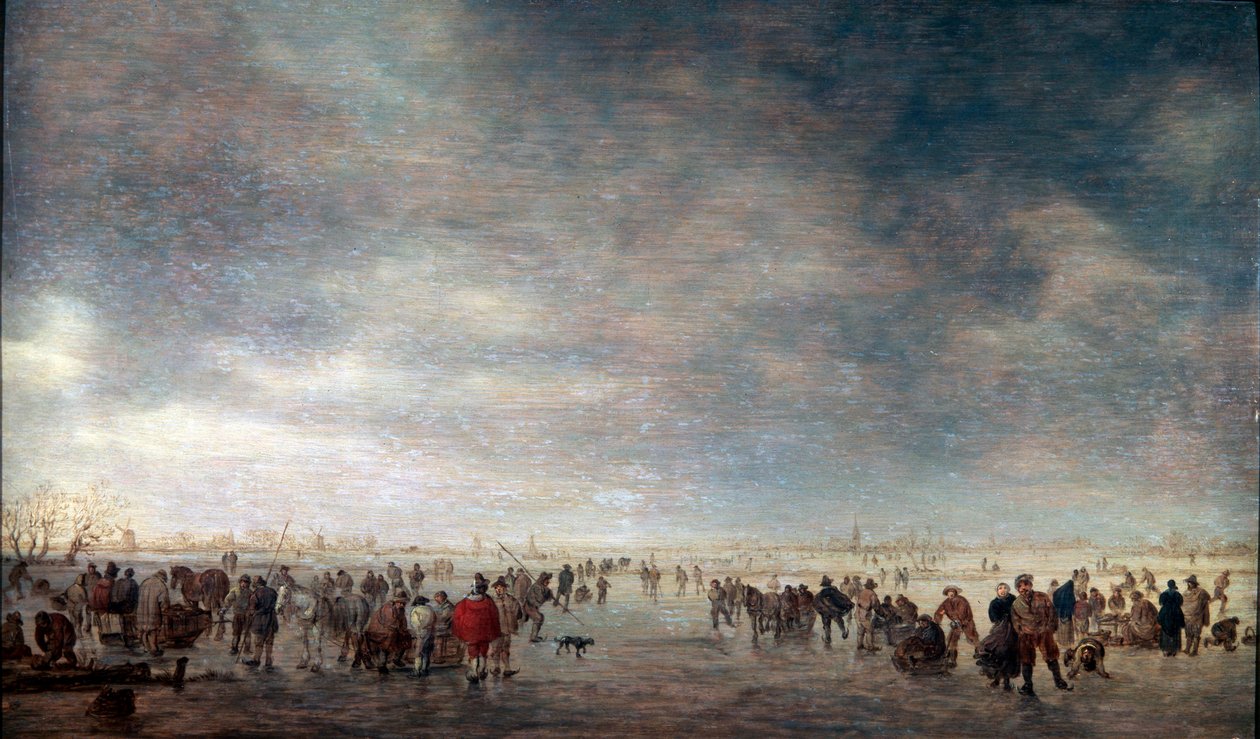 Łyżwiarze, 1641. autorstwa Jan Josephsz van Goyen