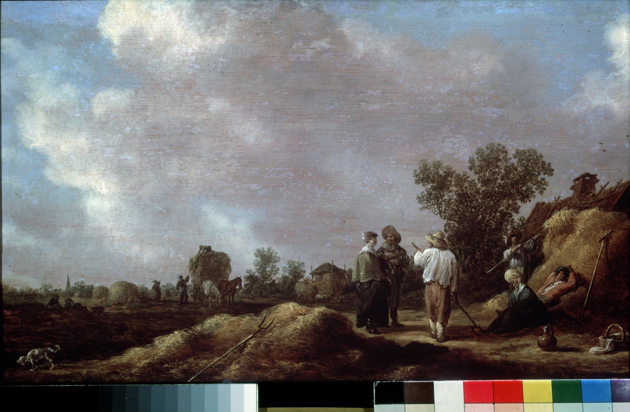 „Sianokosy” (Sianokosy) Obraz Jana Josefsza van Goyena (1596-1656) 1630 Muzeum Puszkina, Moskwa autorstwa Jan Josephsz van Goyen