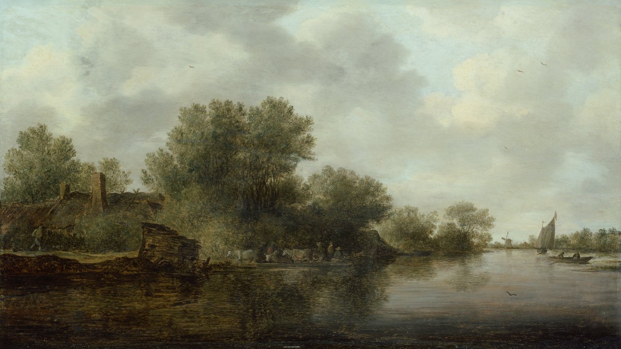Krajobraz (olej na panelu) autorstwa Jan Josephsz van Goyen